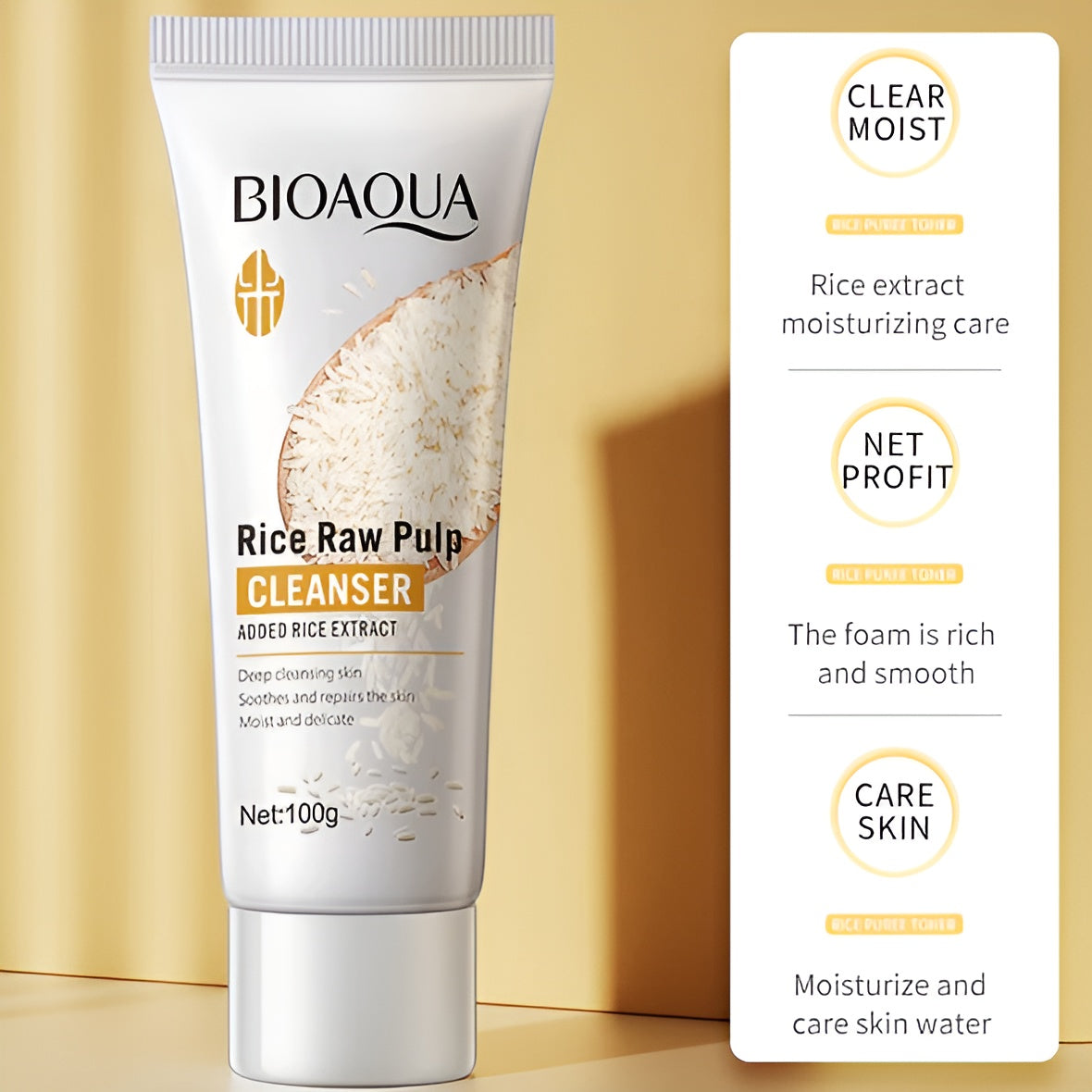 BIOAQUA Set of 6 Rice Raw Pulp Skin Whitening Series| Skin Whitening cream