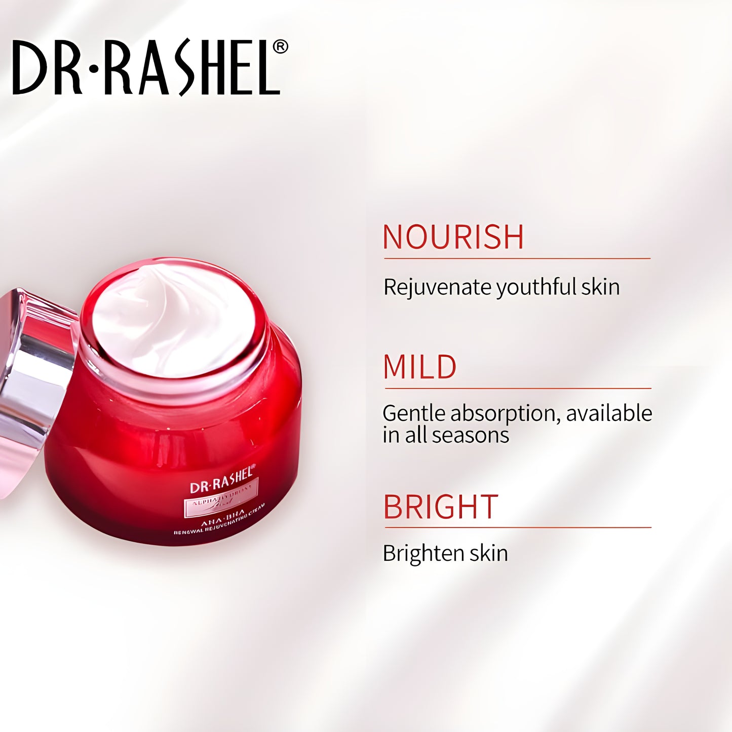 Dr. Rashel Alpha Hydroxy Renewal Rejuvenating Cream AHA BHA 50G| Face cream| Cream