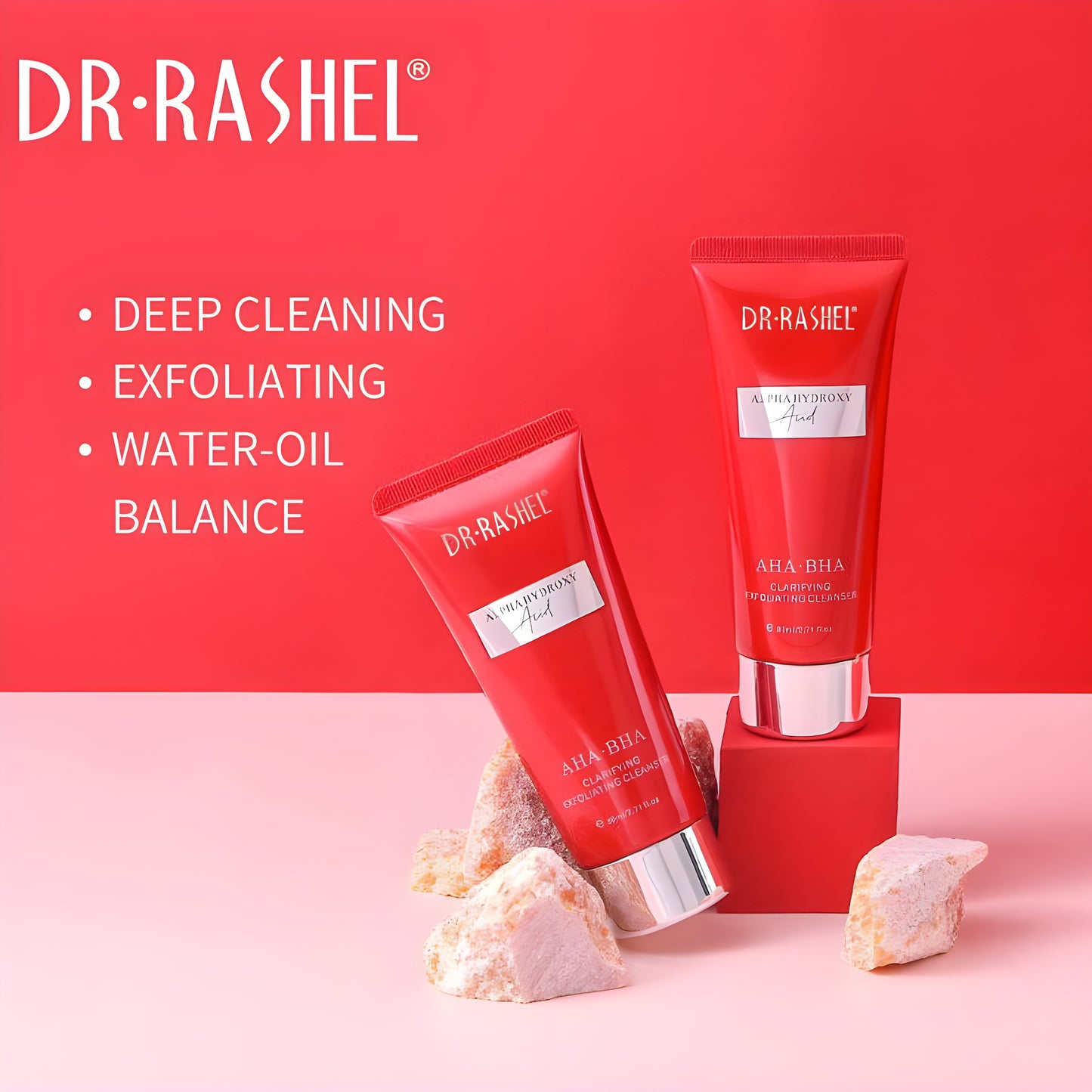 DR RASHEL AHA BHA Clarifying Exfoliating Facial Cleanser 80ml Face Wash| Face Wash | Face Cleanser