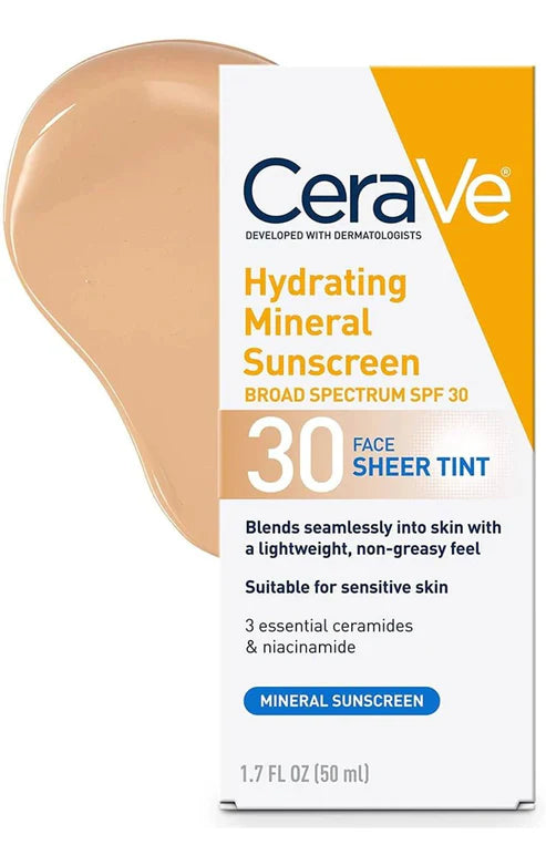 Cera-Ve Hydrating Sunscreen SPF 30 Face Sheer Tint 50ML (Original)