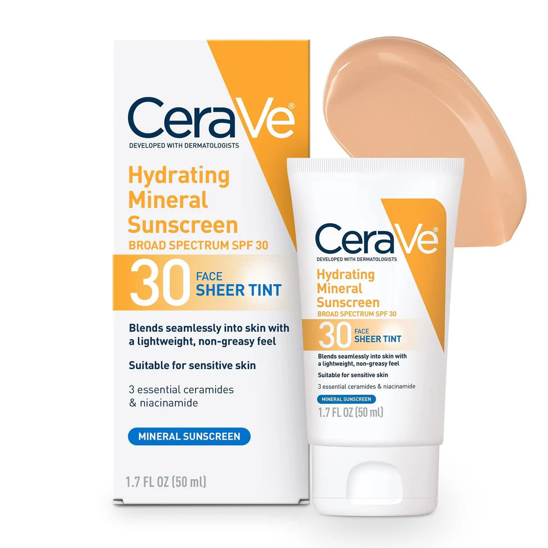 Cera-Ve Hydrating Sunscreen SPF 30 Face Sheer Tint 50ML (Original)