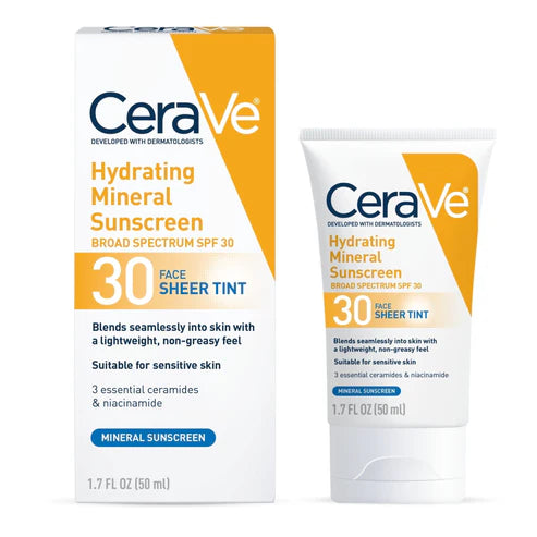 Cera-Ve Hydrating Sunscreen SPF 30 Face Sheer Tint 50ML (Original)