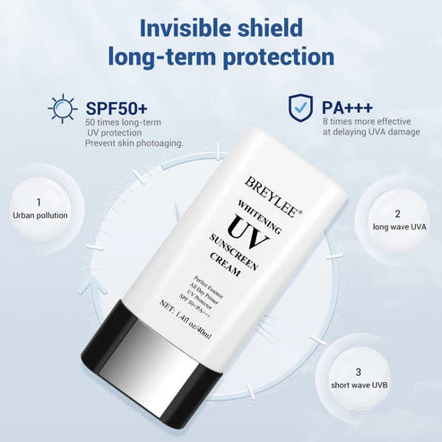 Breylee - Whitening UV Sunscreen Cream SPF50 Sunblock PA+++ 40ml (Original)