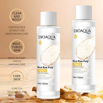 BioAqua Rice Raw Pulp Hydrating Moisturizing Softening Face Toner 120ml (Original)