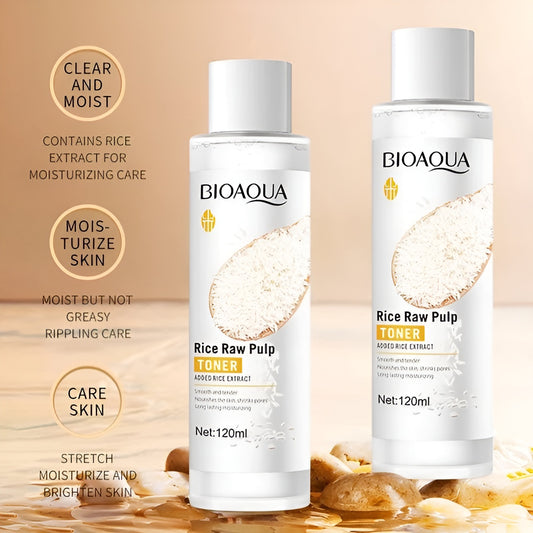 BioAqua Rice Raw Pulp Hydrating Moisturizing Softening Face Toner 120ml (Original)