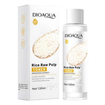 BioAqua Rice Raw Pulp Hydrating Moisturizing Softening Face Toner 120ml (Original)