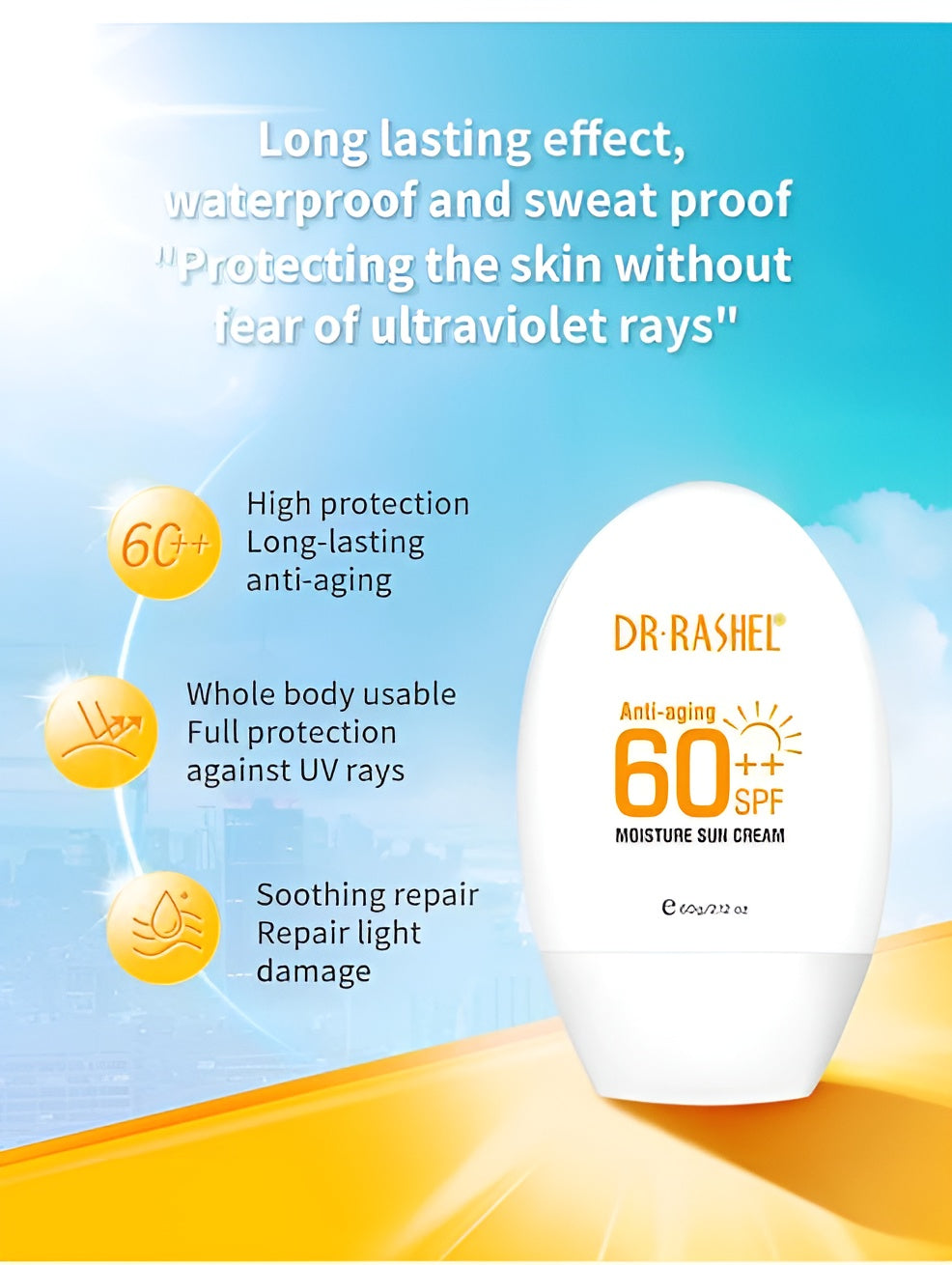 Dr.Rashel Anti-Aging & Moisture Sun Cream SPF 60+ 60ML (Original)