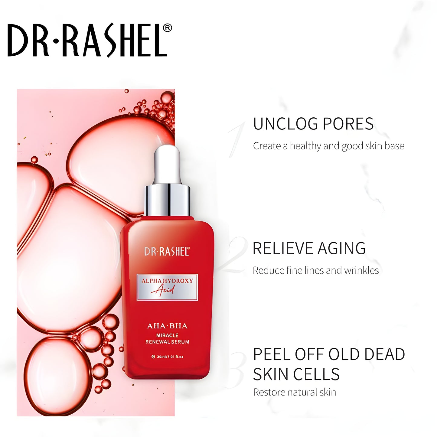 DR RASHEL Skin Care AHA BHA Miracle Renewal Rejuvenation Face Serum 30ml| Face Serum | Serum