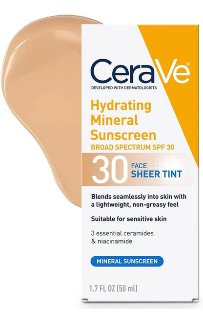 Cera-Ve Hydrating Sunscreen SPF 30 Face Sheer Tint 50ML (Original)